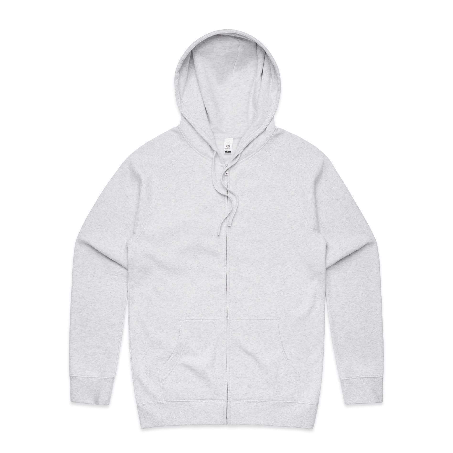 As Colour Men's official zip hoodie 5103 Casual Wear As Colour WHITE MARLE XSM 